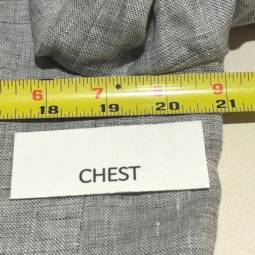 Baird McNutt Murano Men Linen Slim Fit Blazer Jacket Sz‎ L Gray Summer Wedding
